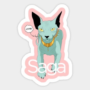 Lying Cat Sticker